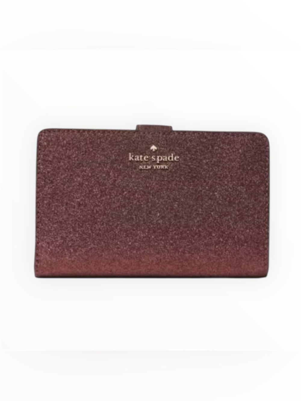 Kate Spade Burgundy Glitter BiFold Wallet